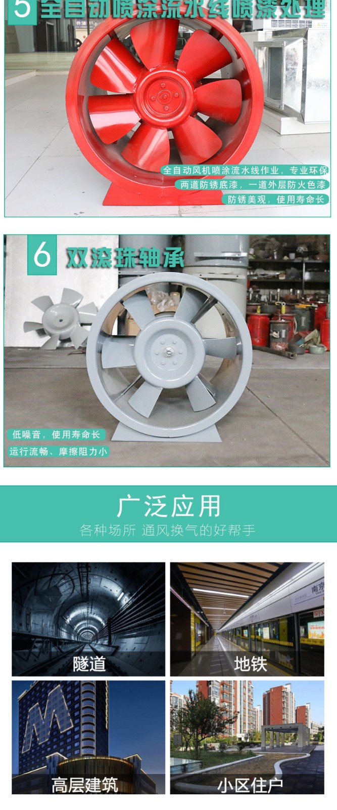 雙速消防排煙風機 軸流通風機